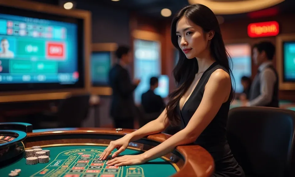 Bàn baccarat và tài xỉu với dealer thật